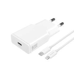 20W USB-C GaN Ladegerät inkl. USB-C-auf-Lightning Kabel (1,5 m) – Schnellladegerät weiß - Preis auf Anfrage